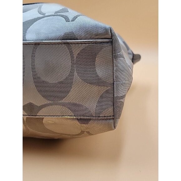 Coach Monogram Large Tote Shouldbag Brown Leather Canvas Purse - Picture 11 of 16